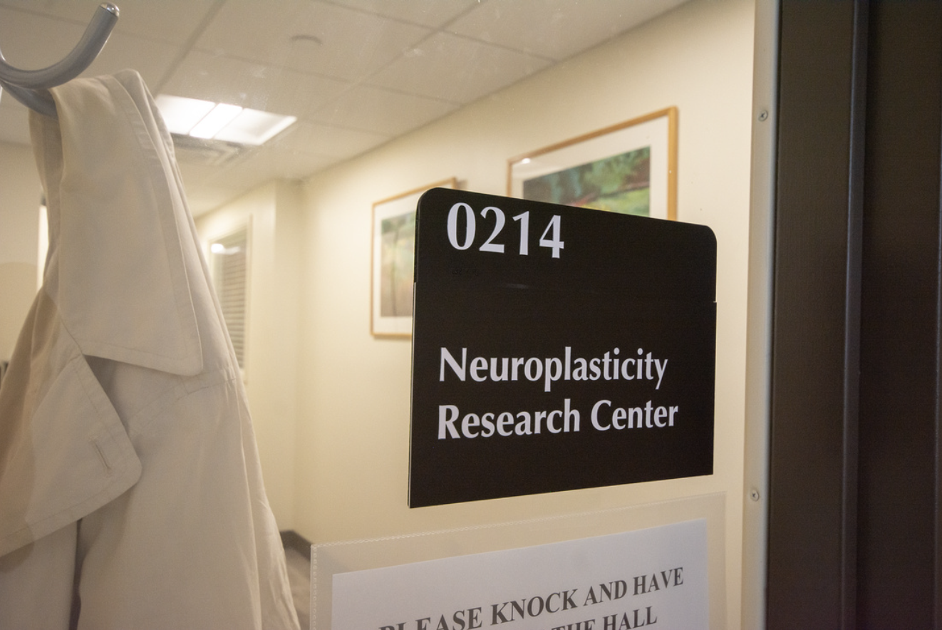 Sign reading "Neuroplasticity Research Center"