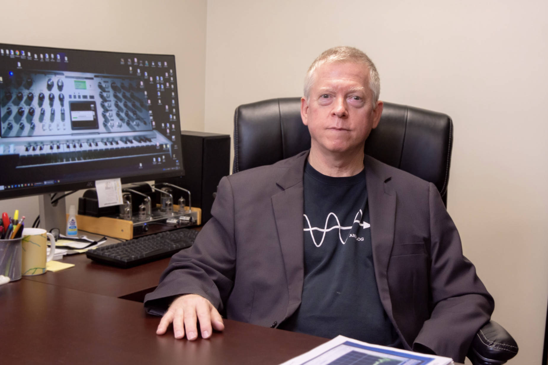 Man sitting at a desk 